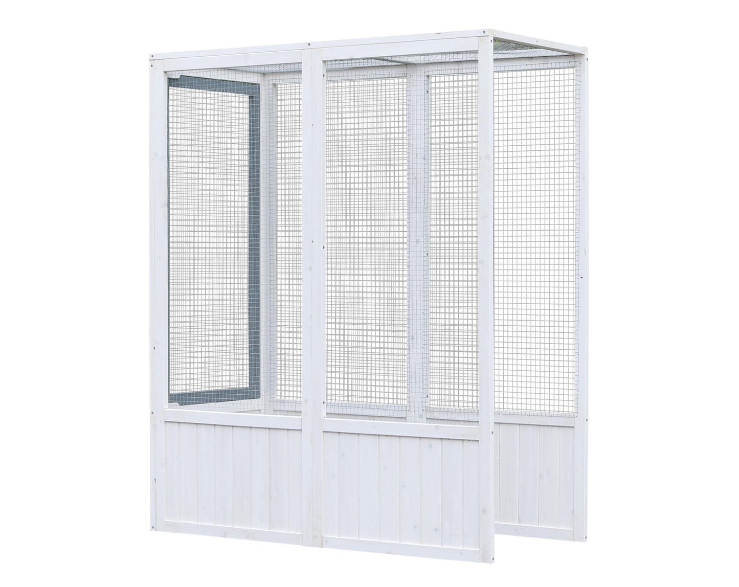 MyPets® Vogelvoliere XXL optional mit Auslauf Voliere Vogelhaus Käfig Holz Vogel