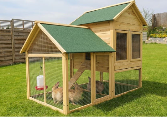 Hasenstall BUNNY DELUXE Kleintiergehege Kaninchenstall Käfig Hase Stall Gehege