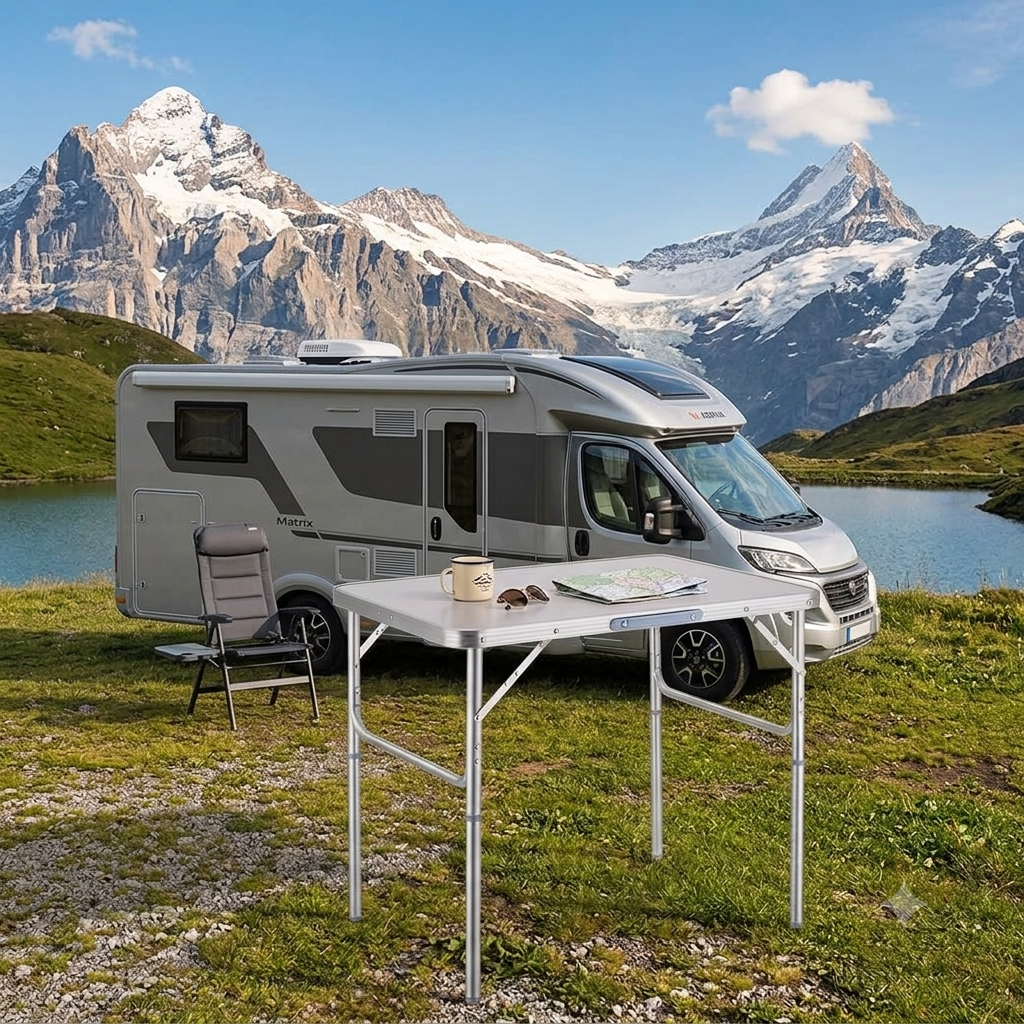 Alutisch CAMPER Campingtisch Gartentisch klappbar Alutisch Klapptisch – bruka24