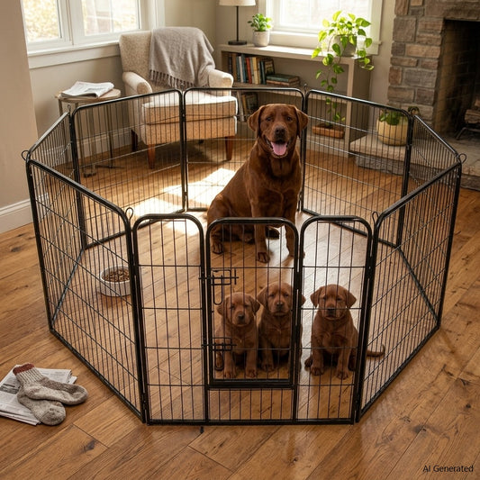 Freigehege YOUNG DOGS Welpenlaufstall Welpenauslauf Welpengitter Welpenzaun
