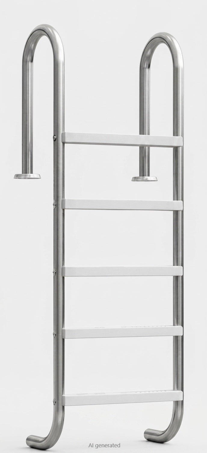 Innenliegende Poolleiter EASY Edelstahl Einbauleiter Leiter Pool Treppe