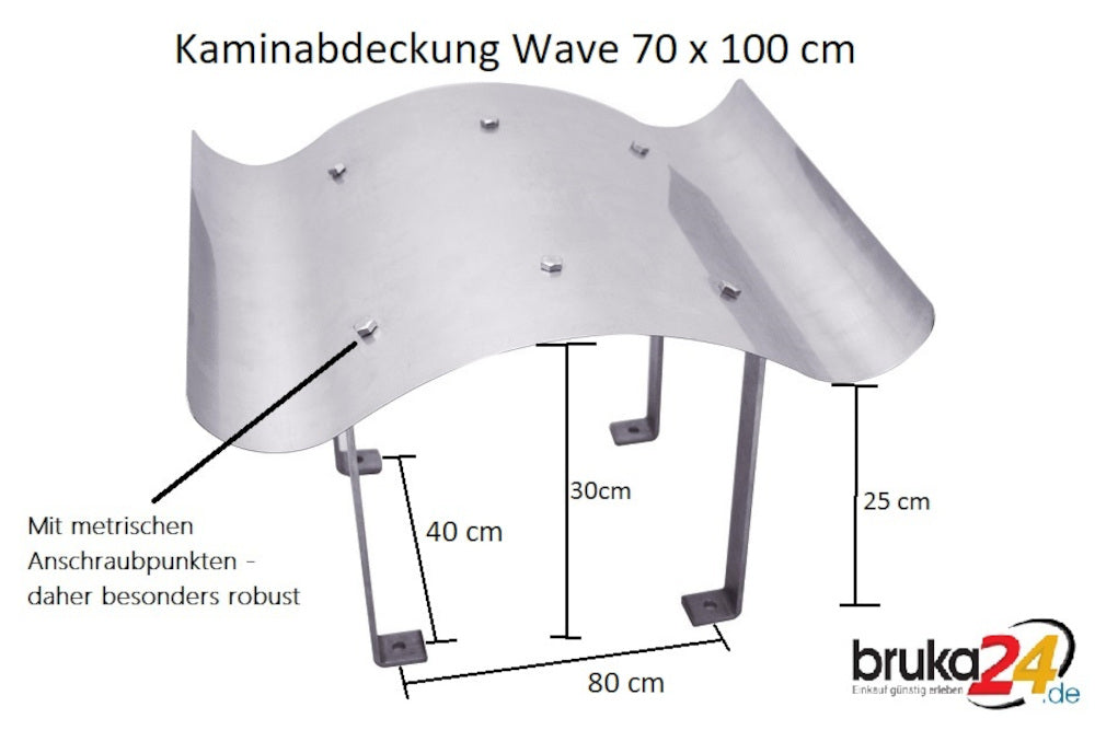 Massive Edelstahl Schornsteinabdeckung Kaminhaube Kaminabdeckung Kaminblech