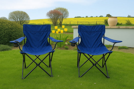 2er Set Campingstuhl CLIFTON inkl. Tasche Angelstuhl Faltstuhl Faltbar 120kg