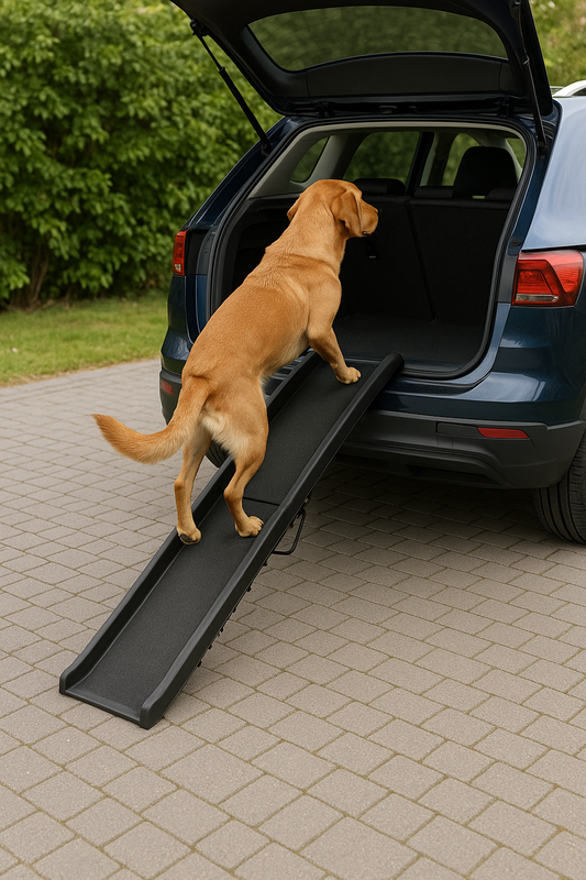 Klappbare Auto Hunderampe PRO Hundetreppe Einstiegshilfe Hunde Rampe Autorampe