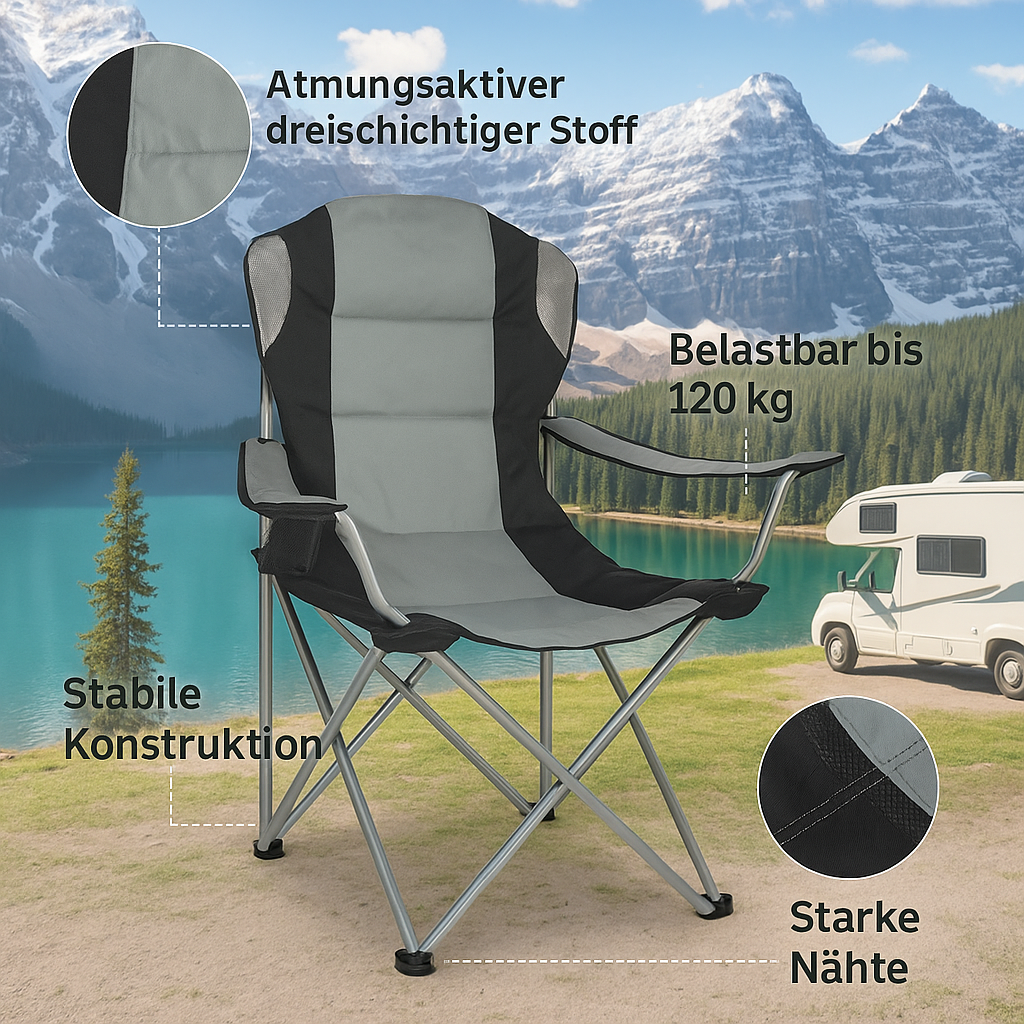 Campingstuhl TAHITI Faltbar Camping Klappstuhl Stuhl Regiestuhl Faltstuhl