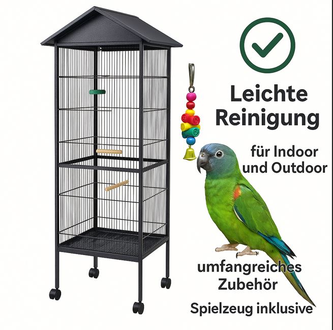 Vogelvoliere GIANT XXL Vogelkäfig Metall Voliere Vogelhaus Käfig Vogel Papagei
