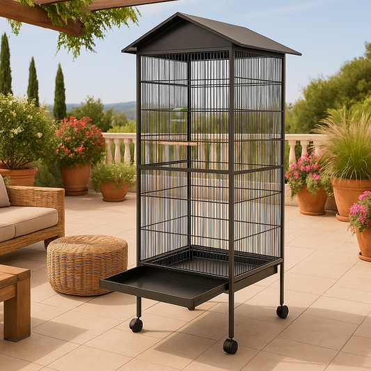 Vogelvoliere GIANT XXL Vogelkäfig Metall Voliere Vogelhaus Käfig Vogel Papagei