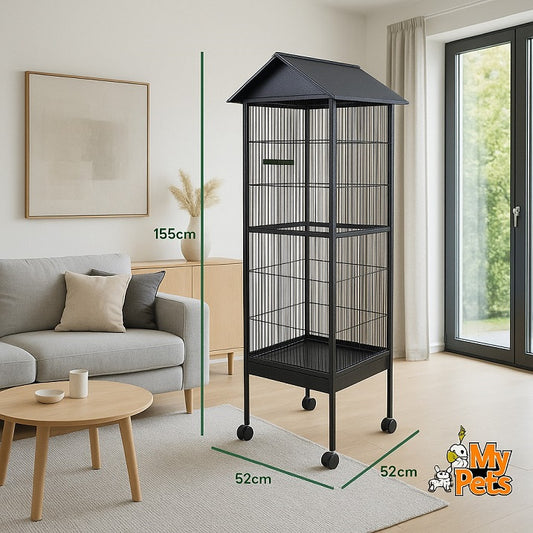 Vogelvoliere GIANT XXL Vogelkäfig Metall Voliere Vogelhaus Käfig Vogel Papagei