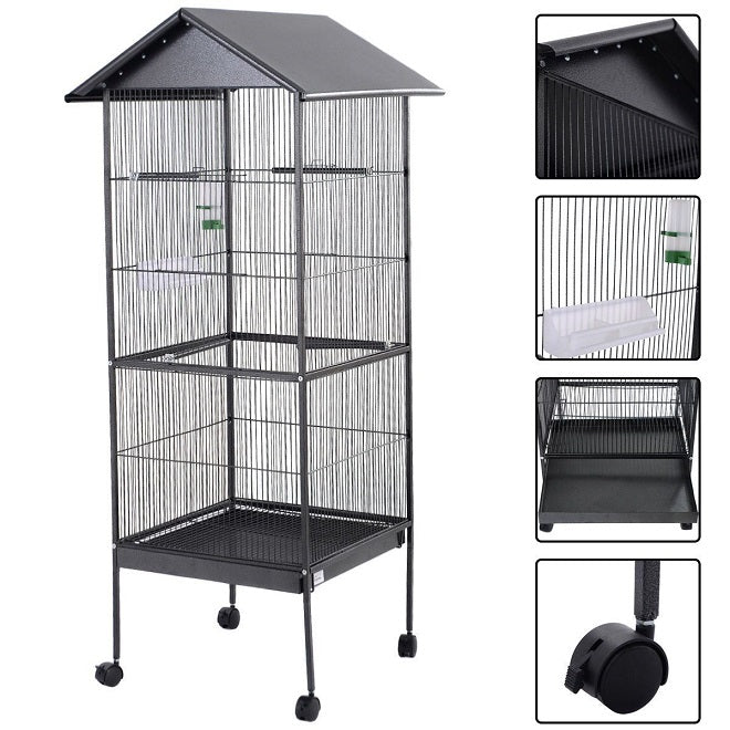 Vogelvoliere GIANT XXL Vogelkäfig Metall Voliere Vogelhaus Käfig Vogel Papagei