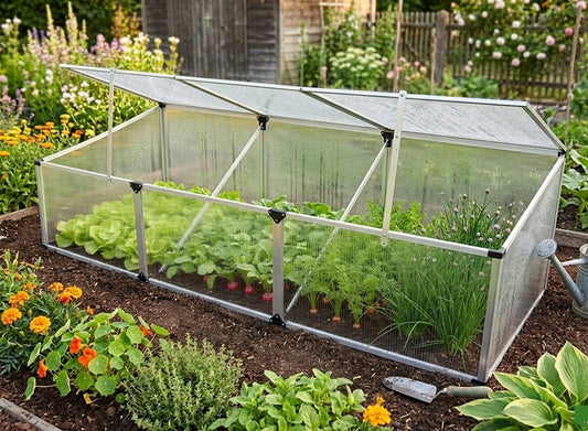 180 cm Frühbeet GROWBOX XL Aluminium Gewächshaus Frühbeetkasten Treibhaus