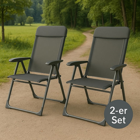 2 x Gartenstuhl MIAMI Hochlehner Klappstuhl Anglerstuhl Campingstuhl Stuhl