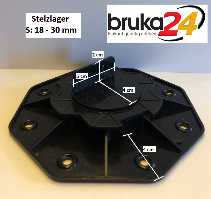 PRO-FIXX Stelzlager Stellfüße Verstellfüße Stellfuß Plattenlager Terrasse WPC