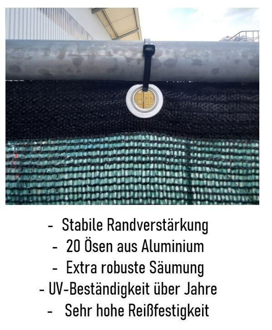 Bauzaunnetz 1,80 x 3,40 Meter Sichtschutz Bauzaun Netz Windschutz Gewebe Grün