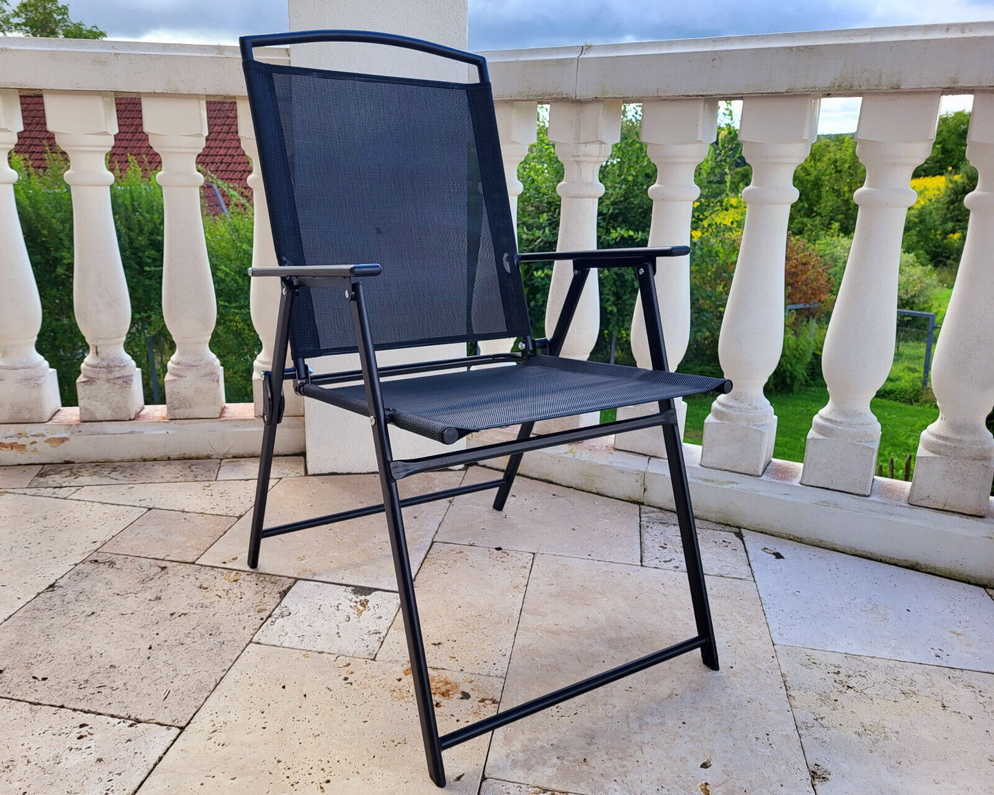 Set - 2 Stühle Gartenstuhl PALMA Klappstuhl Stuhl Hochlehner klappbar Garten