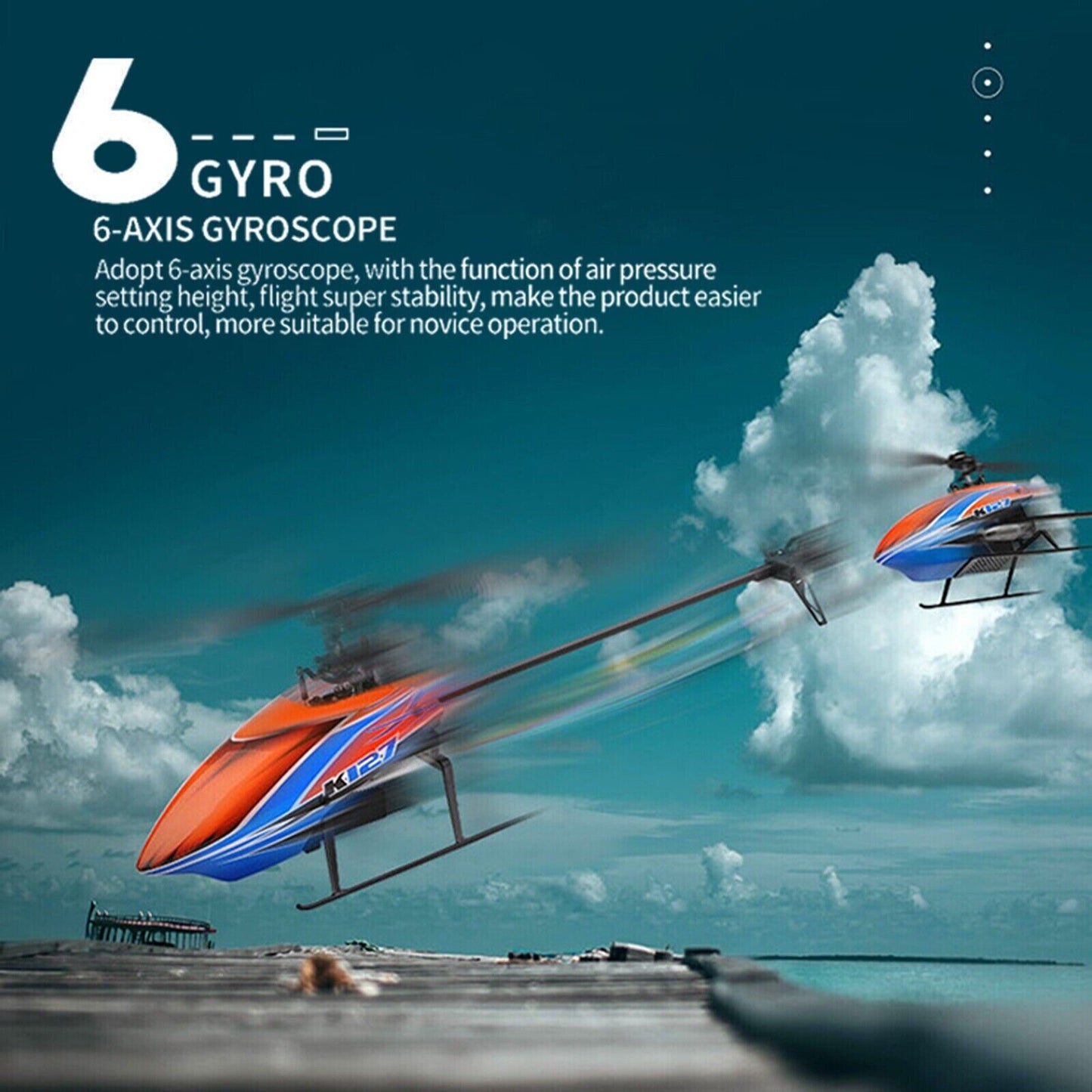 RC Helikopter EAGLE K127 Single Blade ferngesteuerter Hubschrauber