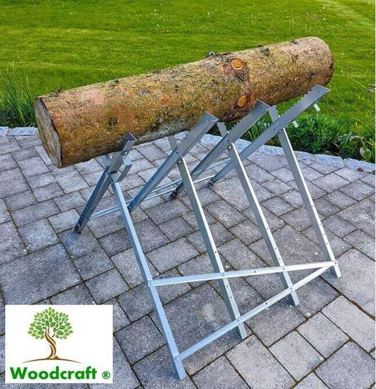 Metall Sägebock WOODCRAFT Holzsägebock Klappbar Brennholz Sägehilfe Einstellbar