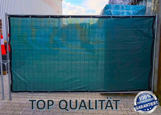 Bauzaunnetz 1,80 x 3,40 Meter Sichtschutz Bauzaun Netz Windschutz Gewebe Grün