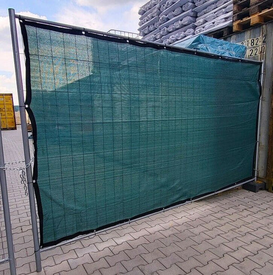Bauzaunnetz 1,75 x 3,40 Meter Sichtschutz Bauzaun Netz Windschutz Gewebe Grün