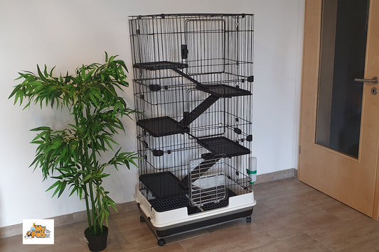 Nagervoliere BIG CAGE XXXL Nagerkäfig Käfig Voliere Metall Nager Meerschweinchen