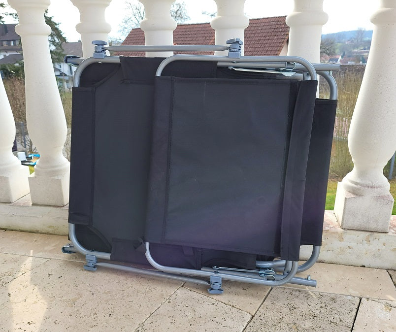 Sonnenliege KRETA Sonnendach Gartenliege Liegestuhl Relaxliege Strandliege Liege