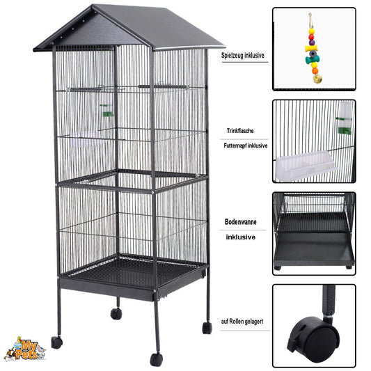 Vogelvoliere GIANT XXL Vogelkäfig Vogelhaus Papageienkäfig Käfig Vogel Voliere