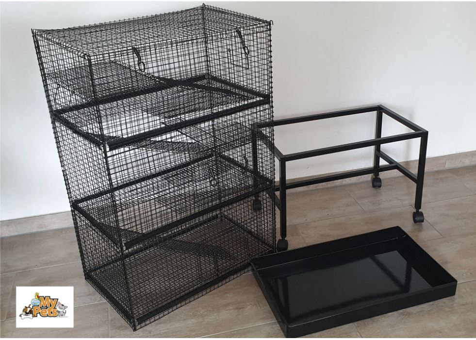 MyPets® Nagervoliere MEGA CAGE XXL Nagerkäfig Käfig Voliere Metall Nager Hamster