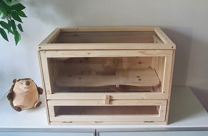Kleintierkäfig PAULI Nagerkäfig Holz Hamsterkäfig Stall Meerschweinchen Käfig