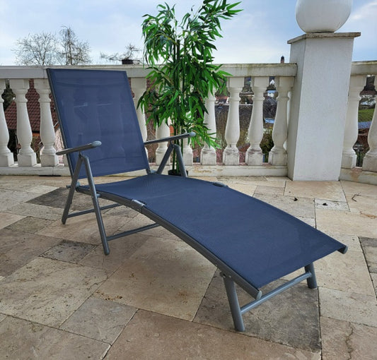 Sonnenliege RIO Schwarz Gartenliege Liegestuhl Relaxliege Strandliege Liege