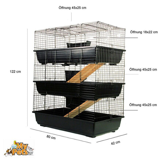 Nagerkäfig TOWER CAGE Nagervoliere Käfig Stall Kleintierkäfig NEU