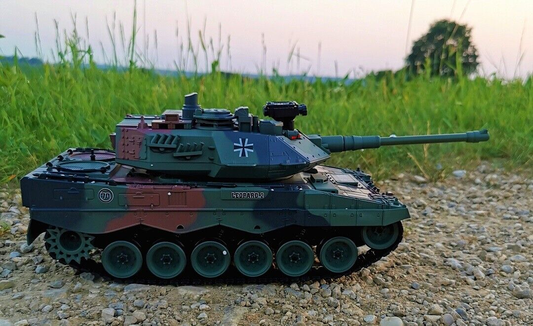 RC 2,4 Ghz. Panzer Leopard 2 A6 Ferngesteuerter Kampfpanzer mit Schussfunktion