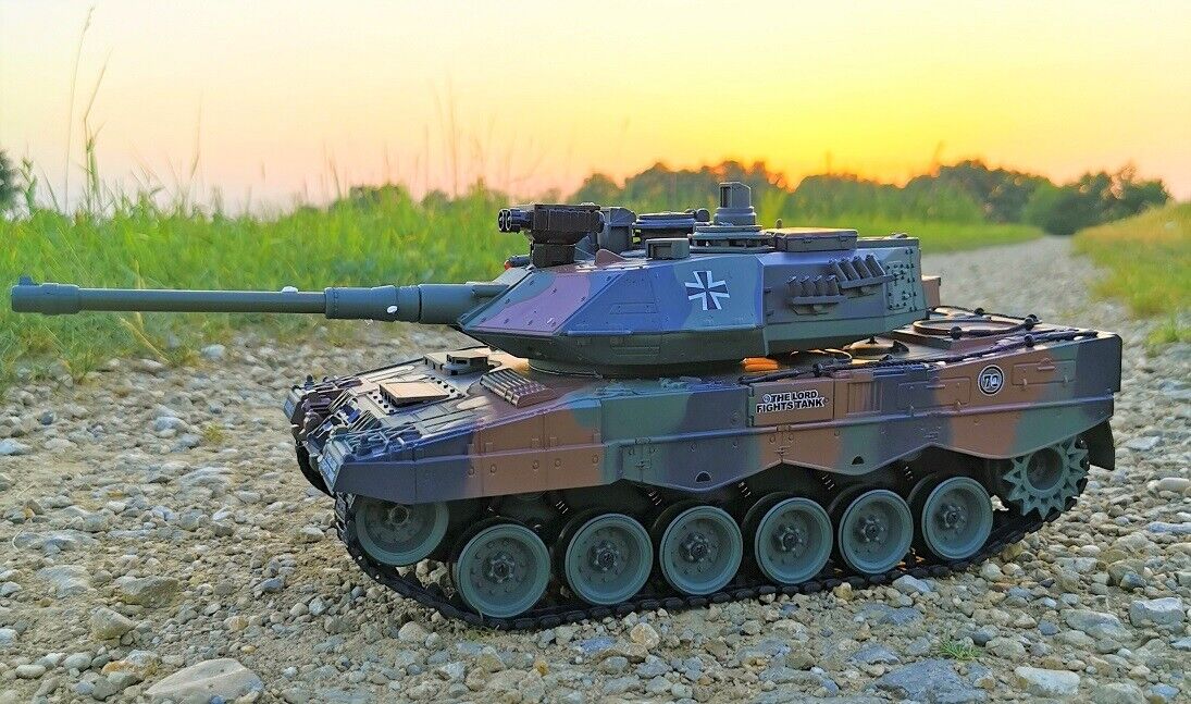 RC 2,4 Ghz. Panzer Leopard 2 A6 Ferngesteuerter Kampfpanzer mit Schussfunktion