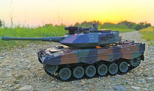 RC 2,4 Ghz. Panzer Leopard 2 A6 Ferngesteuerter Kampfpanzer mit Schussfunktion