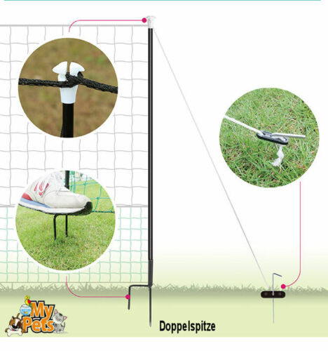 XL Geflügelnetz 125cm Hühnernetz Hühnerzaun Tür Geflügelzaun Zaun Hühner Netz