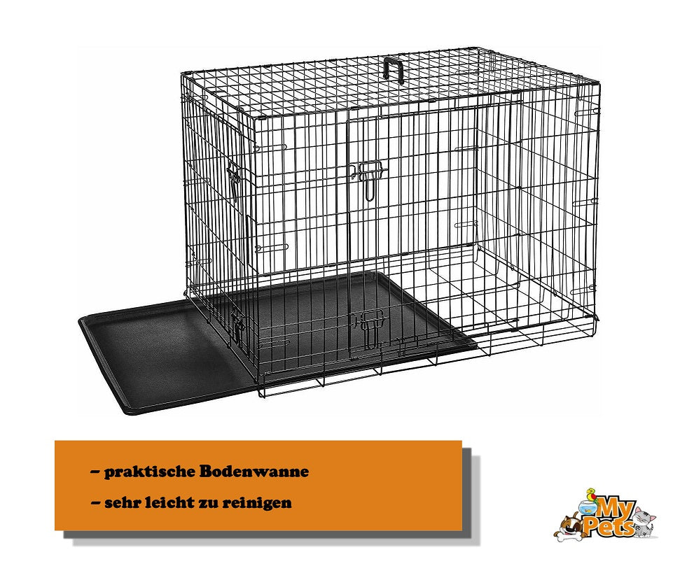 KOMPLETTSET Faltbare Hundegitterbox SAFE Hundetransportbox Hundekäfig Käfig