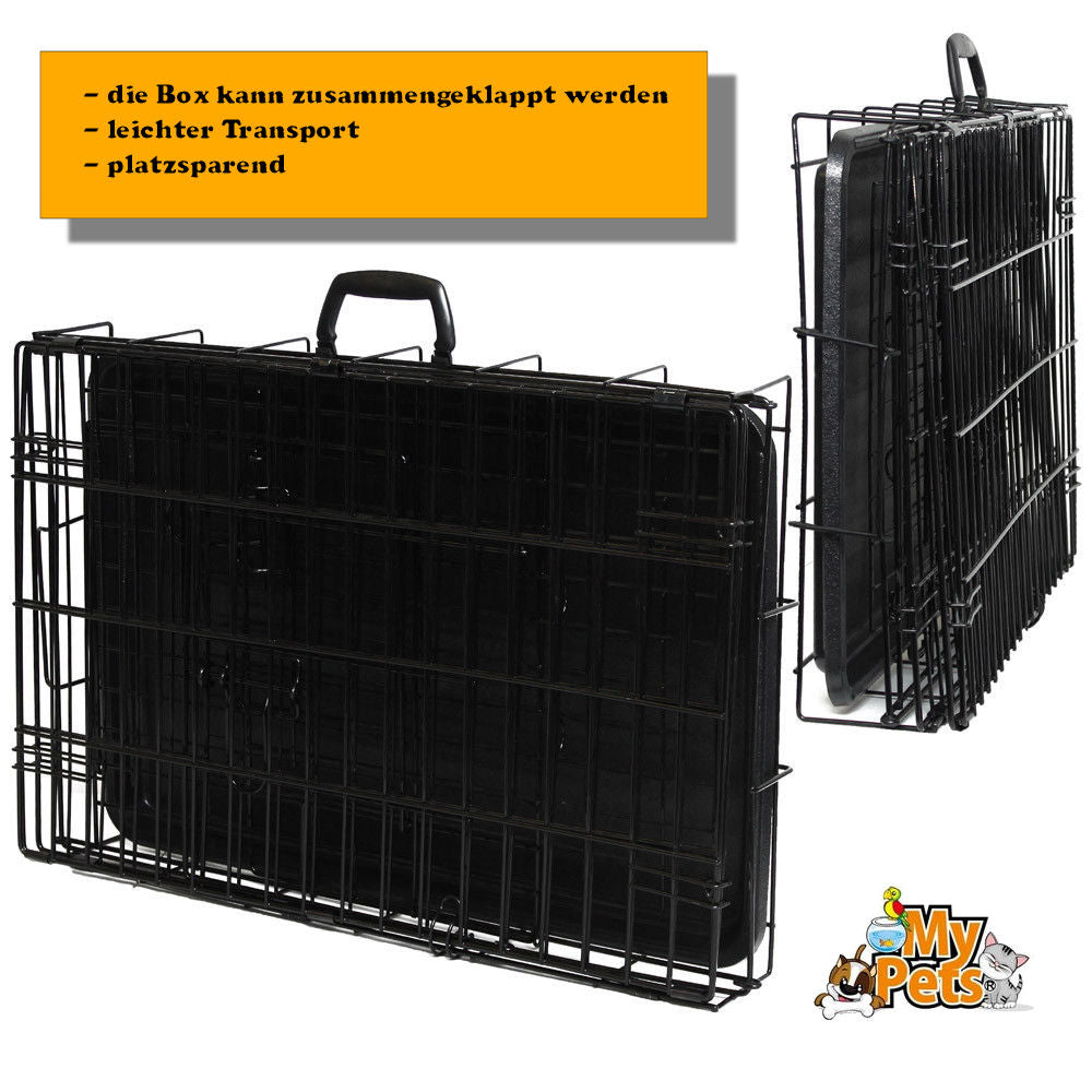 KOMPLETTSET Faltbare Hundegitterbox SAFE Hundetransportbox Hundekäfig Käfig