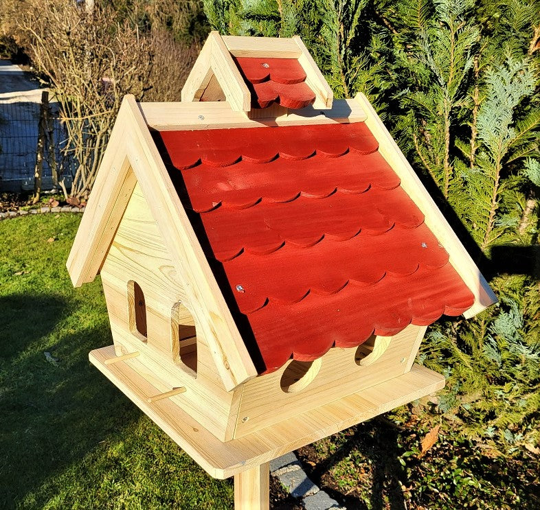 Vogelhaus STUBAI mit Ständer Vogelfutterhaus Futterhaus Vogel Haus Holz