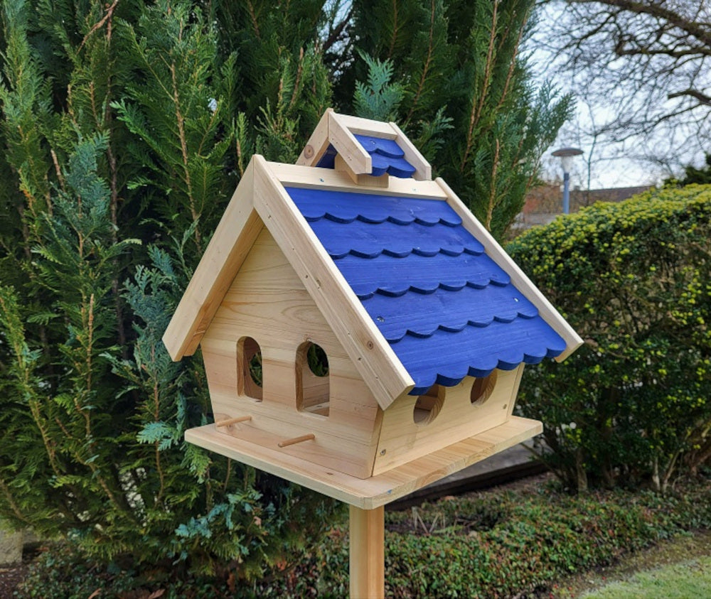 Vogelhaus SÜDTIROL mit Ständer Vogelfutterhaus Futterhaus Vogel Haus Holz