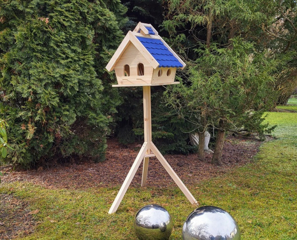 Vogelhaus SÜDTIROL mit Ständer Vogelfutterhaus Futterhaus Vogel Haus Holz