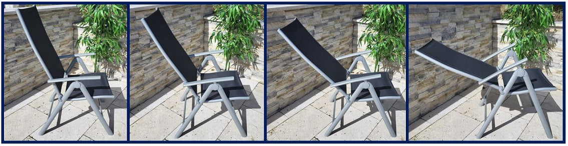 Set - 2 Stühle Gartenstuhl SYDNEY Klappstuhl Stuhl Hochlehner klappbar Garten