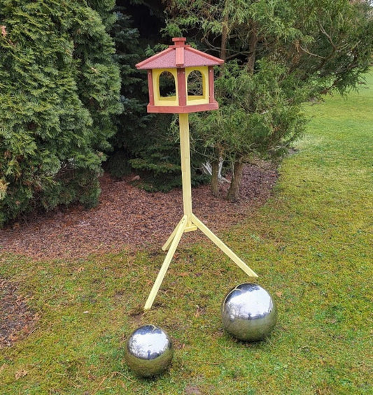 Vogelhaus TEGERNSEE mit Ständer Vogelfutterhaus Futterhaus Vogel Haus Holz