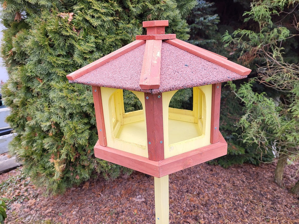 Vogelhaus TEGERNSEE mit Ständer Vogelfutterhaus Futterhaus Vogel Haus Holz