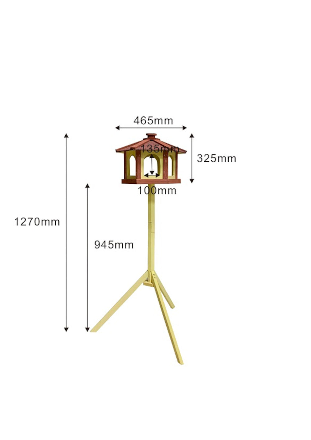Vogelhaus TEGERNSEE mit Ständer Vogelfutterhaus Futterhaus Vogel Haus Holz