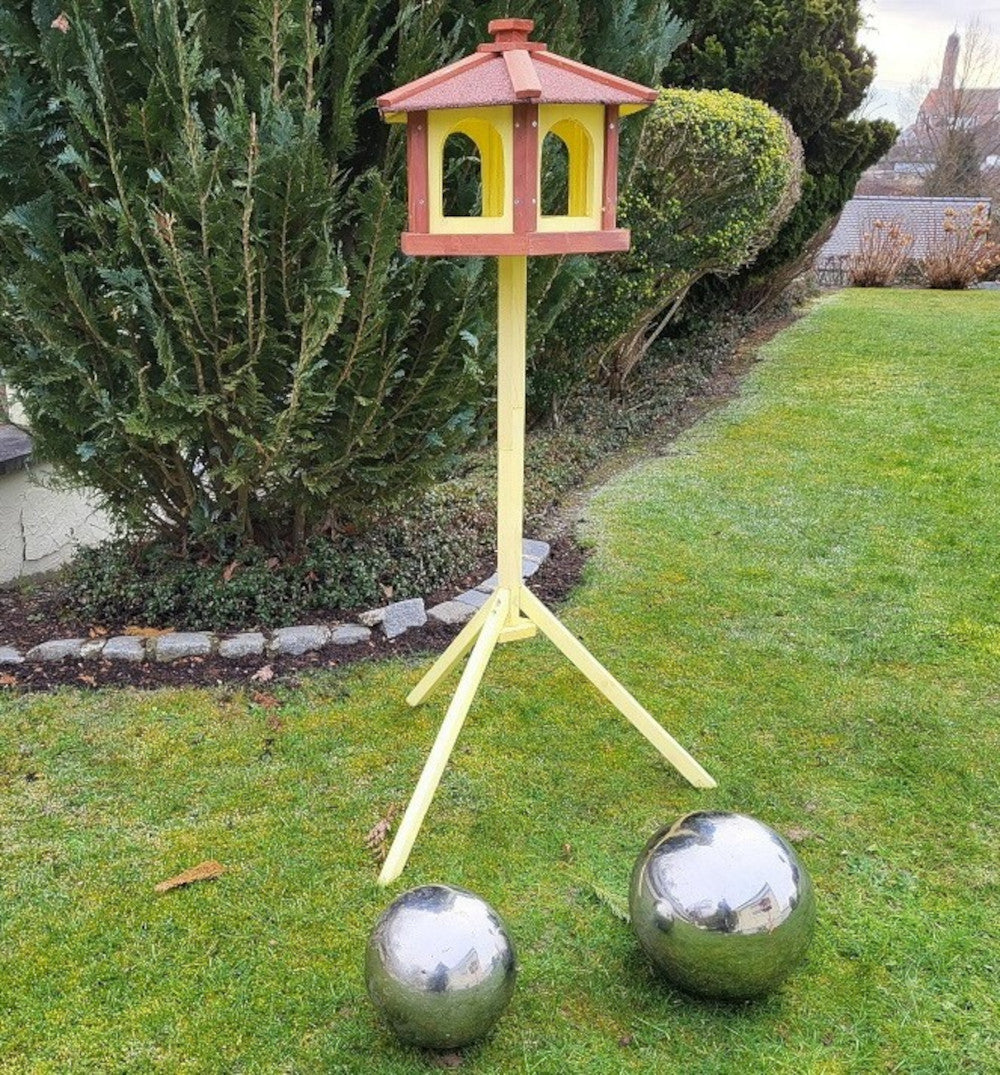 Vogelhaus TEGERNSEE mit Ständer Vogelfutterhaus Futterhaus Vogel Haus Holz