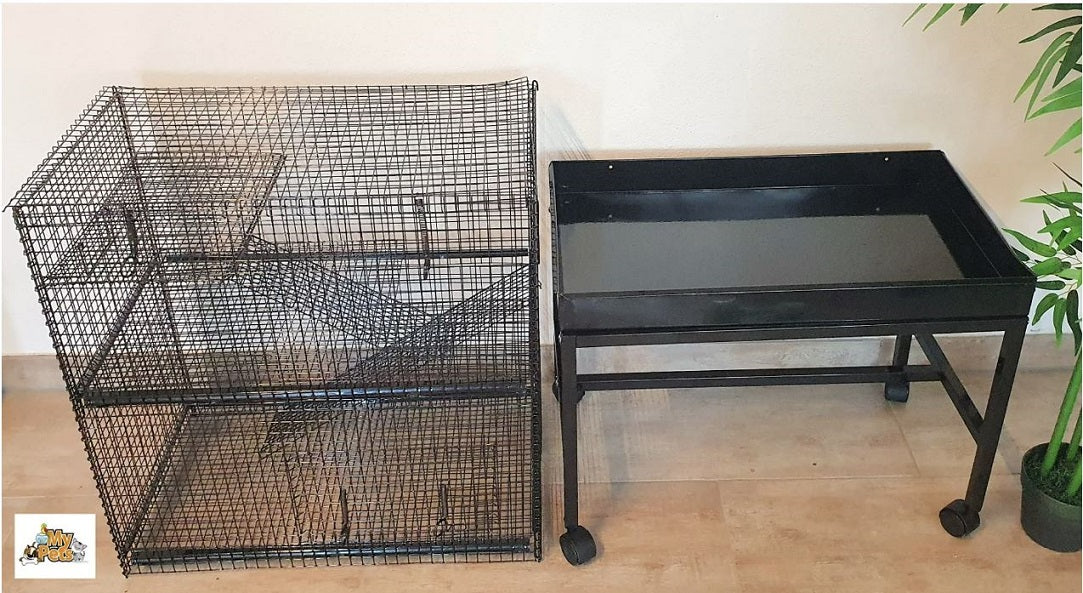 MyPets® Nagervoliere TOP 1 XL Nagerkäfig Käfig Voliere Metall Nager Hamster