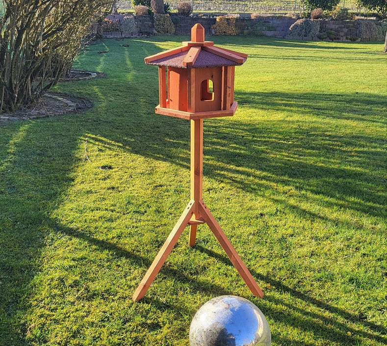 Vogelhaus VÖGLEIN mit Ständer Vogelfutterhaus Futterhaus Vogel Haus Holz