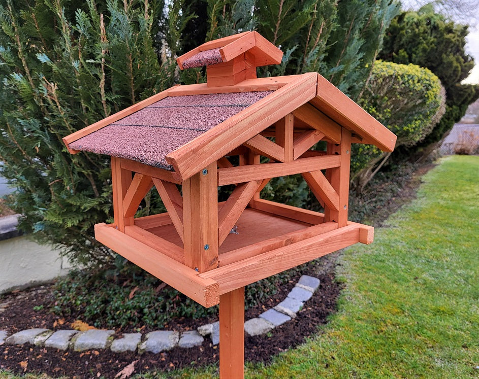 Vogelhaus WILDBICHL mit Ständer Vogelfutterhaus Futterhaus Vogel Haus Holz