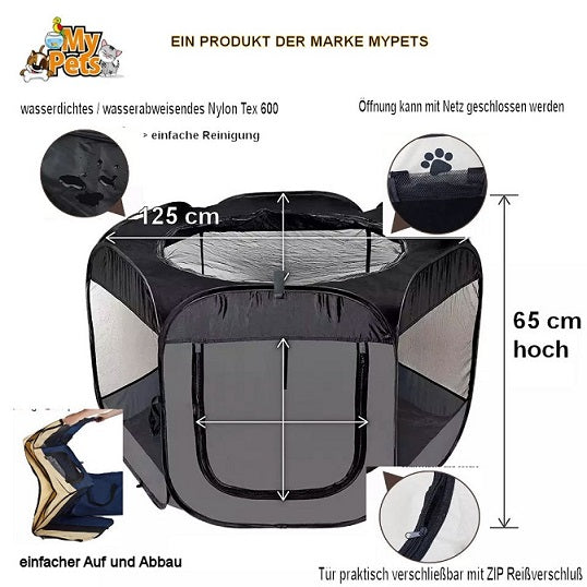 MyPets® Welpenauslauf YBOY Welpenlaufstall Tierlaufstall Laufstall Hunde Katzen