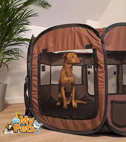 MyPets® Welpenauslauf YBOY Welpenlaufstall Tierlaufstall Laufstall Hunde Katzen