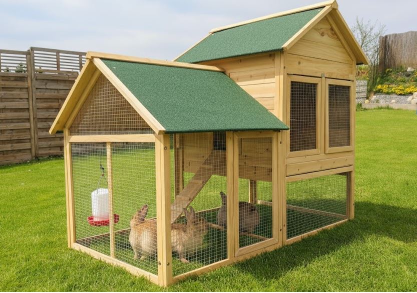 Hasenstall BUNNY DELUXE Kleintiergehege Kaninchenstall Käfig Hase Stall Gehege