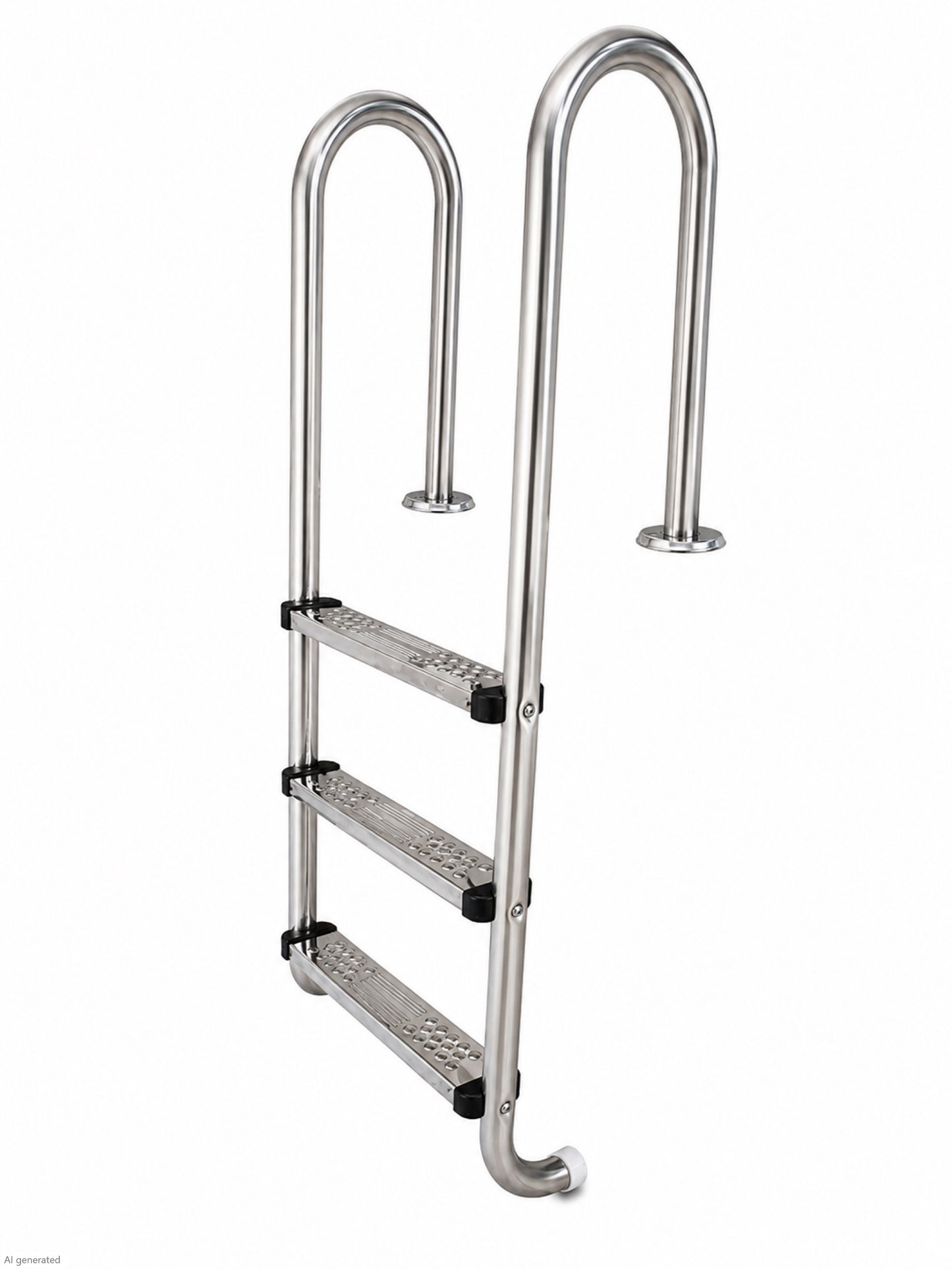 Innenliegende Poolleiter CARIBIC PRO Edelstahl Einbauleiter Leiter Pool Treppe